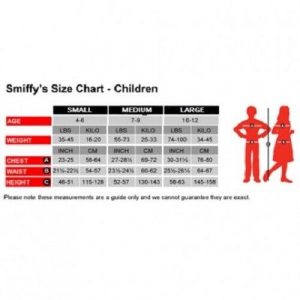 Smiffys Kids Size Chart