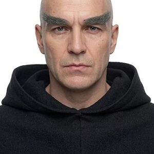 Wizard Real Hair Eyebrows Grey