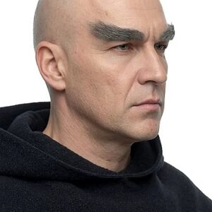 Wizard Real Hair Eyebrows Grey