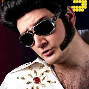 The King Elvis Sideburns Black