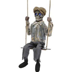 Swinging Skeletal Boy Prop