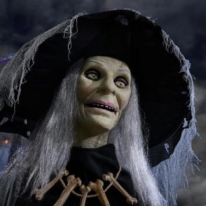 7ft Lethal Lily App Controlled Animatronic Prop Face Close
