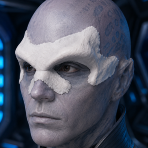 Rubber Wear Foam Prosthetic Alien Brow Model