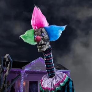 Neon Nightmare Clown Head Neck